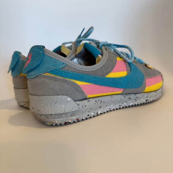 Nike x Union LA Cortez Light Smoke Grey / Blue Fury / Lemon Frost Mens Size 6.5 - Picture 4 of 9